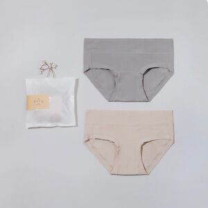 LIGHT Women's Cotton Panties set oatmeal and Gray (Light weight)